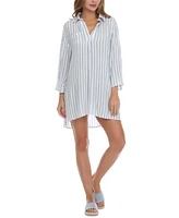 Raviya Women's Striped Swim Cover-Up Tunic