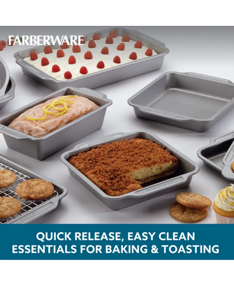 Farberware Nonstick Bakeware Set with Cooling Rack, 10-Piece