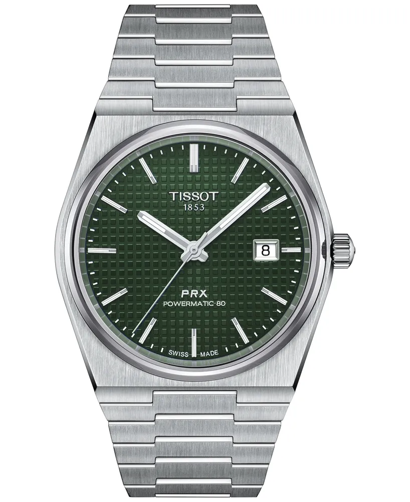 Tissot Men's Swiss Automatic Prx Powermatic 80 Stainless Steel Bracelet Watch 40mm