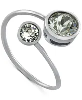 Giani Bernini Crystal Bypass Ring in Sterling Silver, Created for Macy's