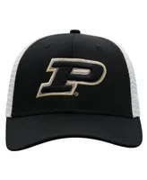 Men's Top of the World Black, White Purdue Boilermakers Trucker Snapback Hat