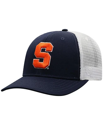 Men's Top of the World Navy, White Syracuse Orange Trucker Snapback Hat