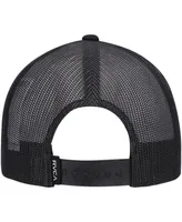 Big Boys Rvca Black Atw Curved Snapback Trucker Hat