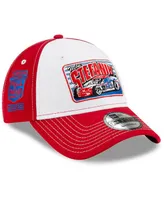 Men's New Era White, Red Mike Stefanik Nascar Hall of Fame Class of 2021 Inductee 9FORTY Adjustable Hat