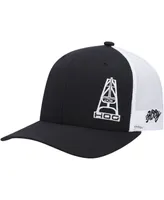 Men's Hooey Black, White Hog Trucker Snapback Hat