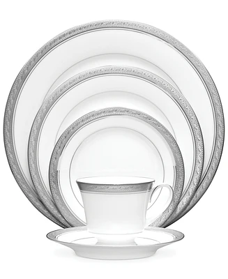 Noritake Dinnerware, Crestwood Platinum 5 Piece Place Setting