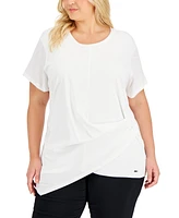 Calvin Klein Plus Draped Top