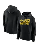 Men's Fanatics Black Iowa Hawkeyes Favorite Longshot Pullover Hoodie