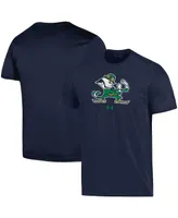 Men's Under Armour Navy Notre Dame Fighting Irish School Mascot Logo Performance Cotton T-shirt