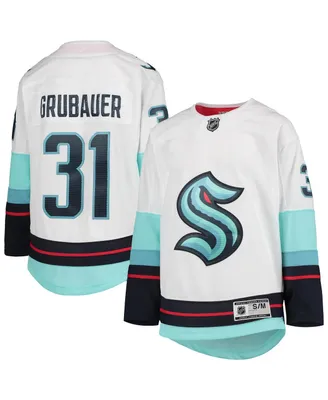 Big Boys Philipp Grubauer White Seattle Kraken Away Premier Player Jersey