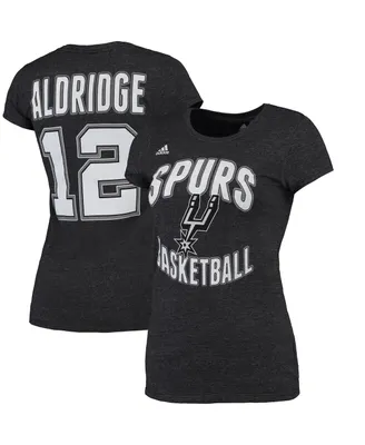 Women's adidas LaMarcus Aldridge Black San Antonio Spurs Name & Number T-shirt