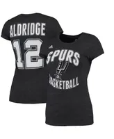 Women's adidas LaMarcus Aldridge Black San Antonio Spurs Name & Number T-shirt