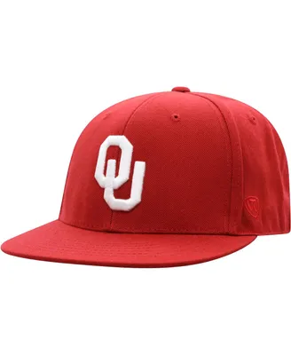 Men's Top of the World Crimson Oklahoma Sooners Team Color Fitted Hat