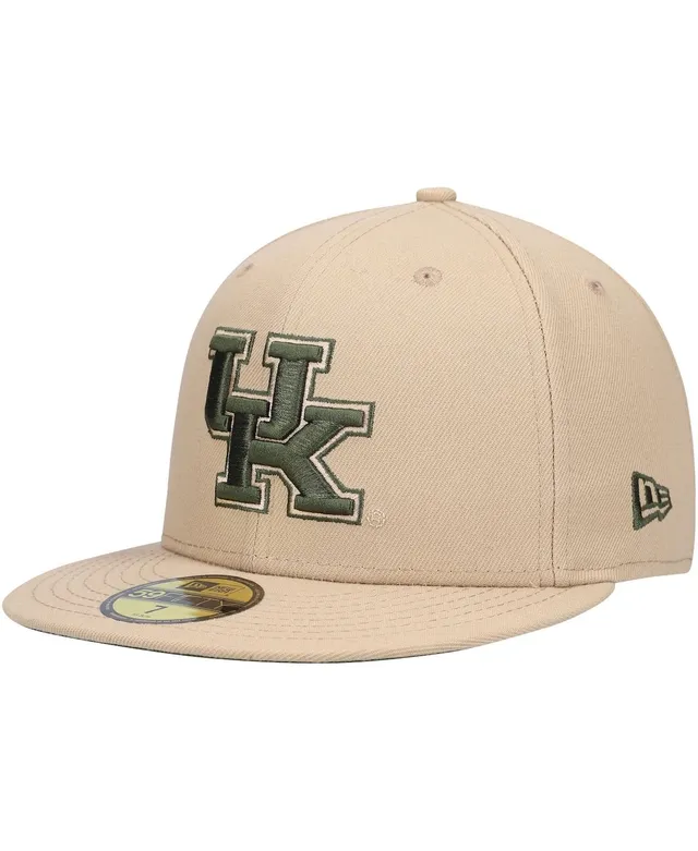 Men's New Era Tan Auburn Tigers Camel & Rifle 59FIFTY Fitted Hat