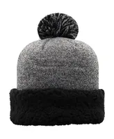 Women's Top of The World Black West Virginia Mountaineers Snug Cuffed Knit Hat with Pom