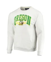 Men's League Collegiate Wear Heathered Gray Oregon Ducks Upperclassman Pocket Pullover Sweatshirt