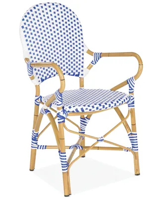 Lola Indoor/Outdoor Wicker Stacking Arm Chair, Set of 2