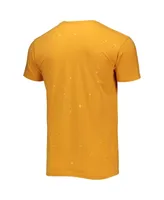 Men's Original Retro Brand Gold Southern University Jaguars Bleach Splatter T-shirt