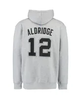 Men's adidas LaMarcus Aldridge Gray San Antonio Spurs Name and Number Pullover Hoodie