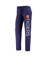 Women's Concepts Sport Purple, Orange Clemson Tigers Tank Top and Pants Sleep Set