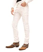 Ron Tomson Men's Modern Painted Denim Jeans