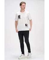 Ron Tomson Men's Modern Print Fitted Important T-shirt