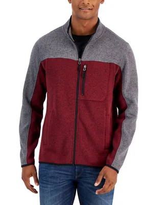 Club Room Men's Full-Zip Fleece Sweater, Created for Macy's