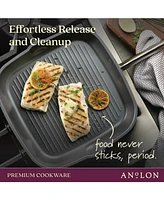 Anolon Accolade Forged Hard-Anodized Nonstick Square Grill Pan, 11-Inch, Moonstone