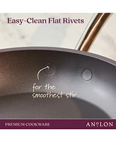 Anolon Accolade Forged Hard-Anodized Nonstick Saucepan with Lid, 2.5-Quart, Moonstone