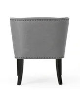 Adelina Contemporary Nailhead Trim Upholstered Accent Chair