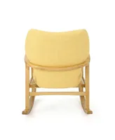 Benny Mid-Century Modern Tufted Rocking Chair with Accent Pillow