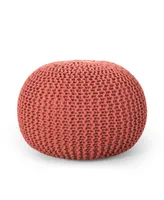 Nahunta Modern Knitted Round Pouf