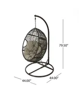 Kylie Outdoor Hanging Basket Chair with Water Resistant Cushions