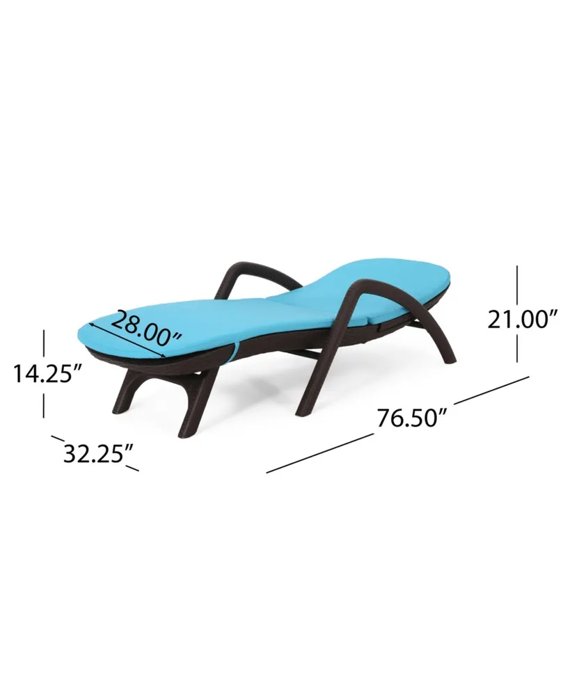 Waverly Outdoor Chaise Lounge with Cushion