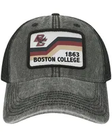 Men's Black Boston College Eagles Sun & Bars Dashboard Trucker Snapback Hat