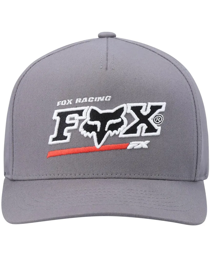 Men's Gray Fox Racing Powerband Snapback Hat