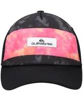 Men's Quiksilver Black Pidgeon Chicken Trucker Snapback Hat