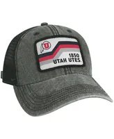 Men's Black Utah Utes Sun & Bars Dashboard Trucker Snapback Hat