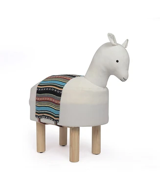 Patton Handcrafted Contemporary Kids Llama Ottoman