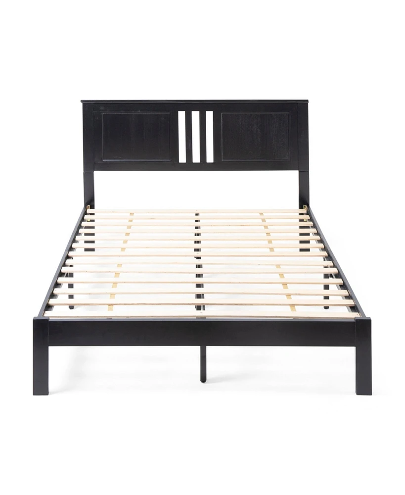 Norland Modern Farmhouse Acacia Wood Bed Platform