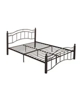 Bouvardia Contemporary Iron Bed Frame, King