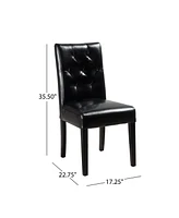 Gentry Bonded Leather Dining Chair Set, 2 Piece