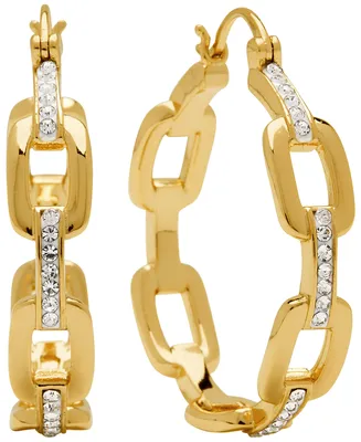 Women's Crystal Link Hoop Earring