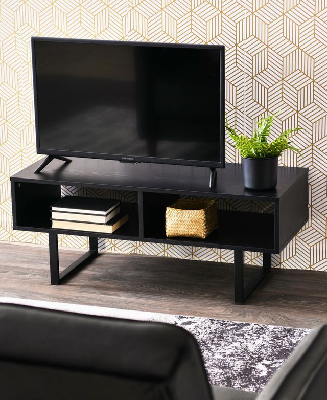 Modern Media Coffee Table with 2 Compartments