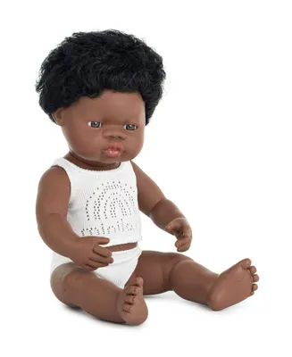 Miniland 15" Baby Doll African Boy Set, 3 Piece