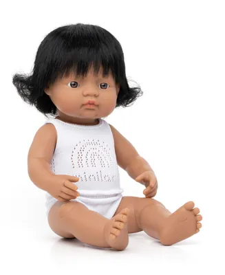 Miniland 15" Baby Doll Hispanic Girl Set , 3 Piece