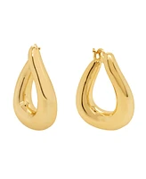 And Now This 18K Gold Plated Puff Hoop Earring