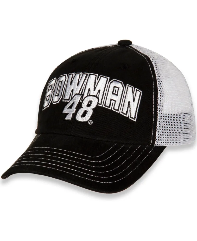 Women's Hendrick Motorsports Team Collection Black and White Alex Bowman Name and Number Adjustable Hat