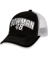 Women's Hendrick Motorsports Team Collection Black and White Alex Bowman Name and Number Adjustable Hat