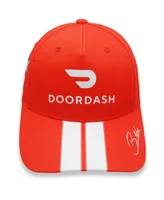 Men's Checkered Flag Red and White Bubba Wallace DoorDash Uniform Adjustable Hat